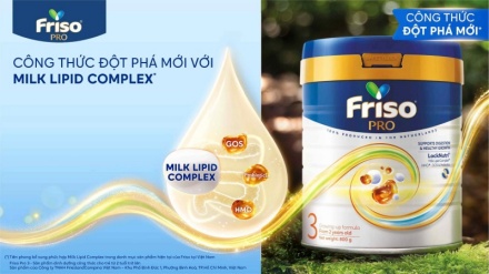 Friso Pro 3 chứa milk lipid complex giúp em bé êm bụng, tiêu hoá tốt