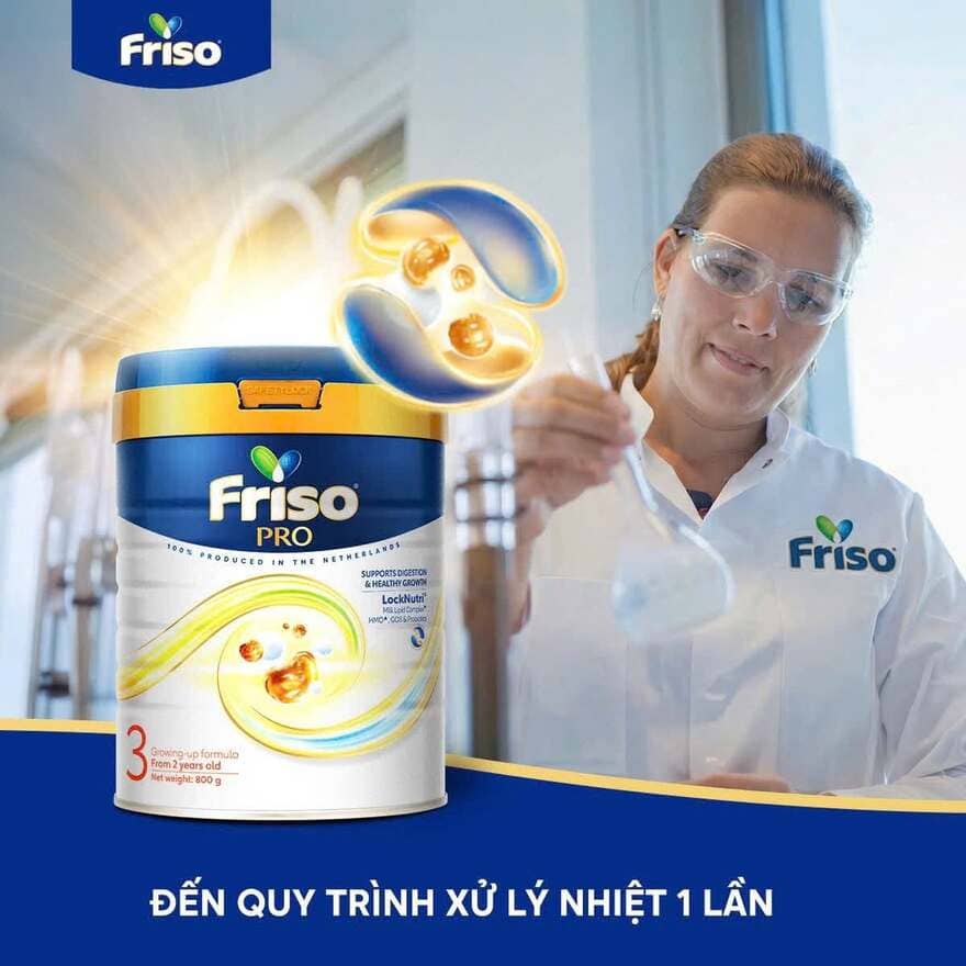 Sữa Friso Pro giúp trẻ tiêu hóa tốt, êm bụng nhờ đạm mềm nhỏ